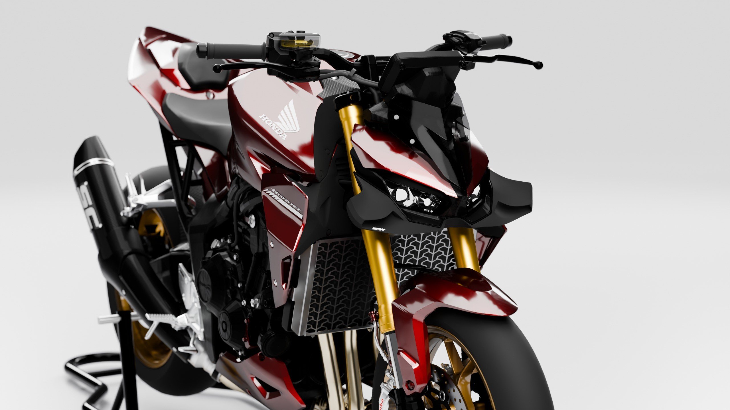 Honda CB1000 Hornet with the El Punto Works front wing